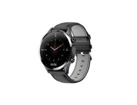 Relogio Smartwatch ** 1.3" Amoled Compat. Com IOS E Android Com Pulseira De Couro Preto Lvw-50 Level - 1