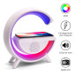 Caixa De Som Bluetooth Luminaria Led Rgb Com Carregador Por Inducao Speaker Bt2301 Rhos - 1